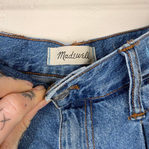 Madewell Jewell Wash Baggy Tapered Relaxed Denim 80's Inspired Jeans Size 28 - Picture 6 of 12